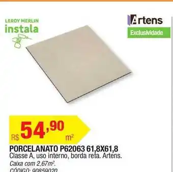 Leroy Merlin Porcelanato P62063 61.8x61.8 Artens oferta