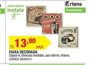 Leroy Merlin Faixa Decorada Classe A Artens oferta