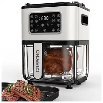 Carrefour Fritadeira elétrica airfryer 4.8l com painel digital e frigideira antiaderente, branca, 110v, greecho af01, branco oferta