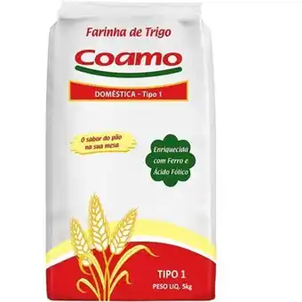 Verona Supermercados Farinha de trigo coamo tipo 1 com ferro e ácido fólico 5kg oferta