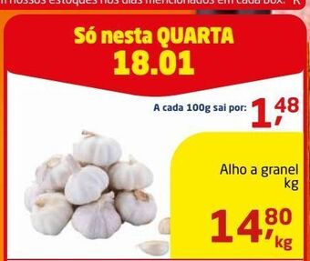 Tenda Atacado Alho a granel oferta