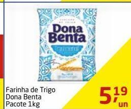 Tenda Atacado Farinha de trigo dona benta 1kg oferta