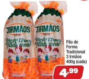 Pão de forma 3 irmãos 400g