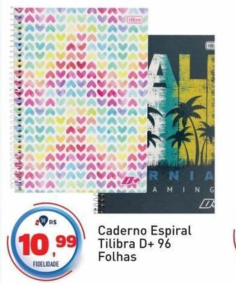 Tonin Superatacado Caderno espiral tilibra d+ 96 folhas oferta