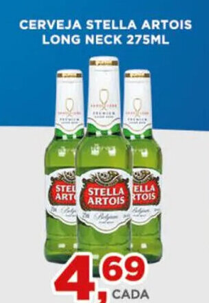 Supermercados Mundial Cerveja Stella Artois long neck 275ml oferta