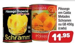 Pêssego em calda schramm 450g