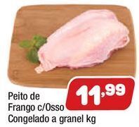 Peito de frango c/osso congelado a granel kg