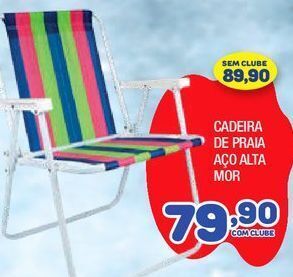 Costazul Supermercados Cadeira de praia aço alta mor oferta