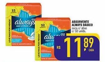 Mercantil Rodrigues Absorvente always 32un oferta