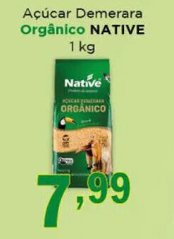 Açúcar Demerara Orgânico Native 1kg