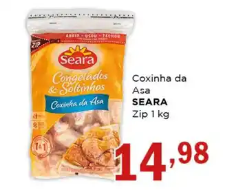 Supermercados Mundial Coxinha da Asa Seara zip 1kg oferta
