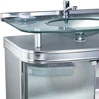 Gabinete para banheiro com cuba de embutir master 80x47,5cm cromado