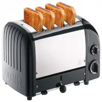 Carrefour Torradeira elétrica 4 fatias com 3 níveis de tostagem, 110v, dualit 47155, preto oferta