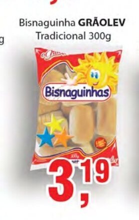 Bisnaguinha Graolev tradicional 300g