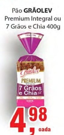 Supermercados Mundial Pao Graolev Premium 400g oferta