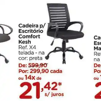 Carrefour Cadeira para escritório comfort kesh oferta