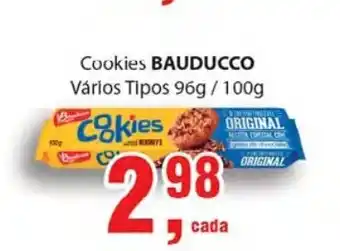 Supermercados Mundial Cookies Bauducco 96g/100g oferta