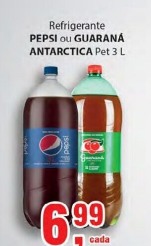 Supermercados Mundial Refrigerante Pepsi ou Guarana Antarctica 3L oferta