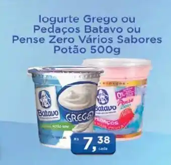 Supermercados Mundial Iogurte Grego ou Pedacos Batavo ou Pense Zero varios sabores Potao500g oferta