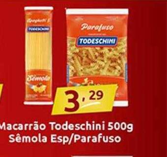 Dubom Supermercados Macarrão todeschini sêmola esp parafuso oferta