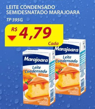 Assaí Atacadista Leite Condensado Semidesnatado Marajoara tp 395g oferta