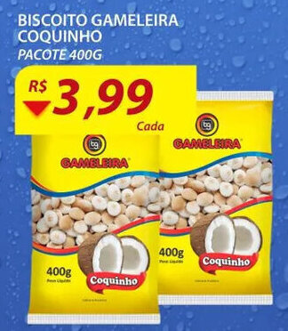 BISCOITO GAMELEIRA COCO COQUINHO 400G - redemix