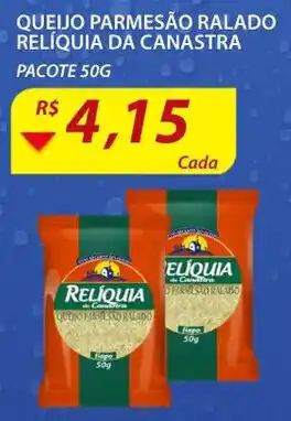 Assaí Atacadista Queijo Parmesão Ralado Reliquia da Canastra 50g oferta