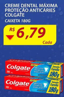 Assaí Atacadista Creme dental Maxima Proteção Anticáries Colgate 180g oferta