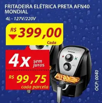 Assaí Atacadista Fritadeira Elétrica Preta AFN40 Mondial oferta