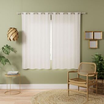 Leroy Merlin Cortina tunis linho cru 2,60x1,70m 2 folhas inspire oferta