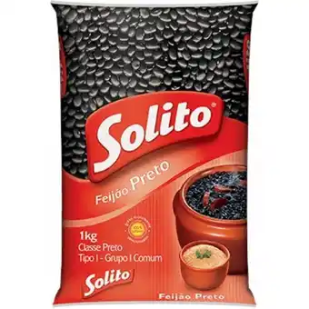 Feijão preto solito tipo 1 pacote 1kg