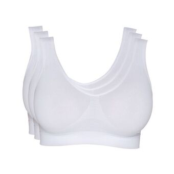 Farmácias Pague Menos Kit com 03 tops hanes alças largas sem costura 5762 oferta