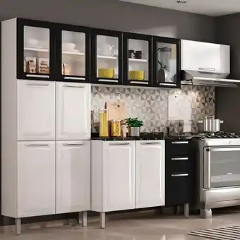Cozinha modulada 4 peças 13 portas e 2 gavetas tarsila itatiaia