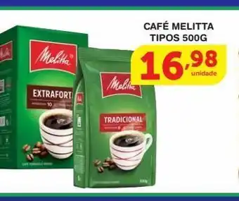 Roldão Café melitta tipos 500g oferta