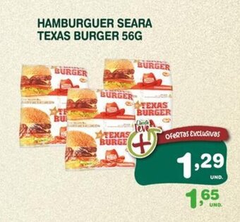 Araújo Supermercados Hamburguer Seara Texas Burger 56g oferta