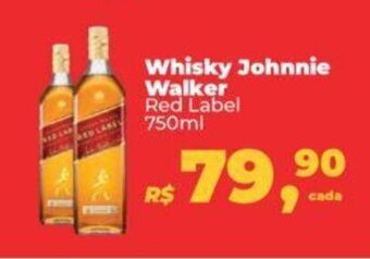Supermercados Mateus Whisky Johnnie Walker Red Label 750ml oferta