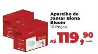 Supermercados Mateus Aparelho de Jantar Biona Bloom 16 peças oferta