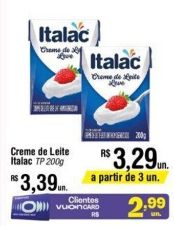 Fort Atacadista Creme de Leite Italac TP 200g oferta