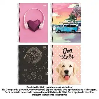 Caderno espiral 10 matérias universitário tilibra - produto sortido