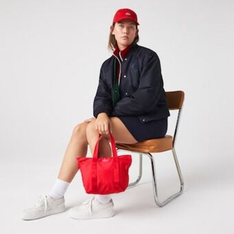 Lacoste Sacola feminina izzie xs em náilon com zíper oferta