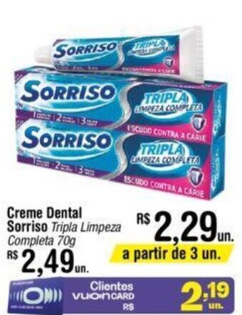 Fort Atacadista Creme Dental Sorriso 70g oferta