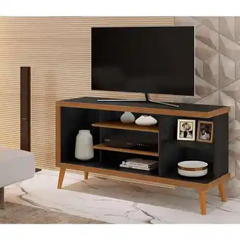 Rack egeo preto e canela 132 cm