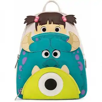 Carrefour Mochila escolar infantil disney pixar monstros s.a para crianças a partir de 6 anos, azul oferta