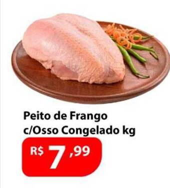 Supermercados Tischler Peito de frango c-osso congelado kg oferta