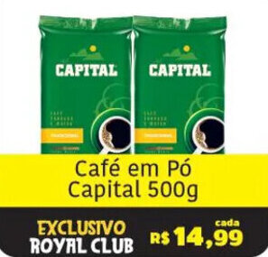 Royal Supermercados Café em pó Capital 500g oferta