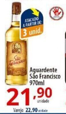 Akki Atacadista Águardente São Francisco 970ml oferta