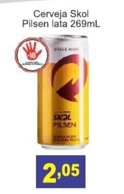 Calvo Atacadista Cerveja Skol Pilsen lata 269ml oferta