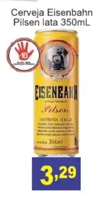 Calvo Atacadista Cerveja Eisenbahn Pilsen lata 350ml oferta