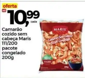 Camarão Cozido sem cabeça Maris 111/200 pacote cong. 200g