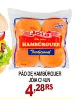 Pão de Hamburguer Jóia c/4un